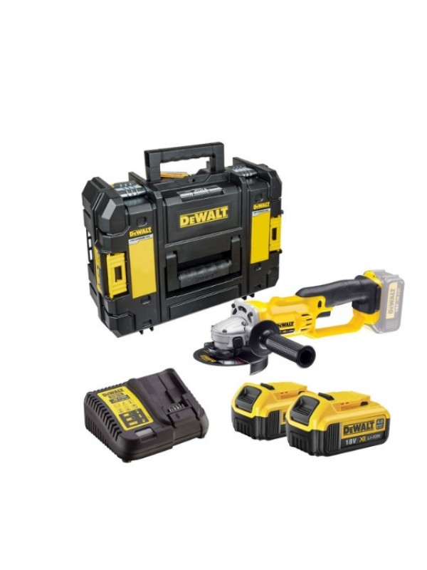Dewalt Dcg412m2-Qw Şarjlı Avuç Taşlama 18v/4.0 Ah Li-Ion Çift Akü